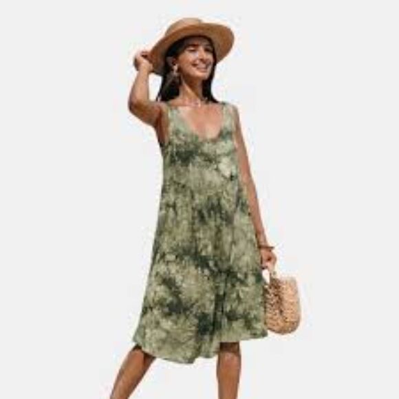 Women's Scoop Neck Midi Cover Up Dress - Cupshe - Picture 1 of 2